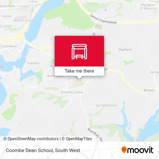 Coombe Dean School map