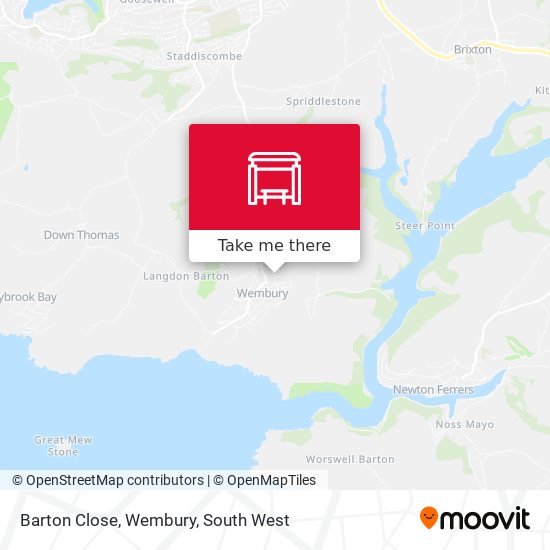 Barton Close, Wembury map