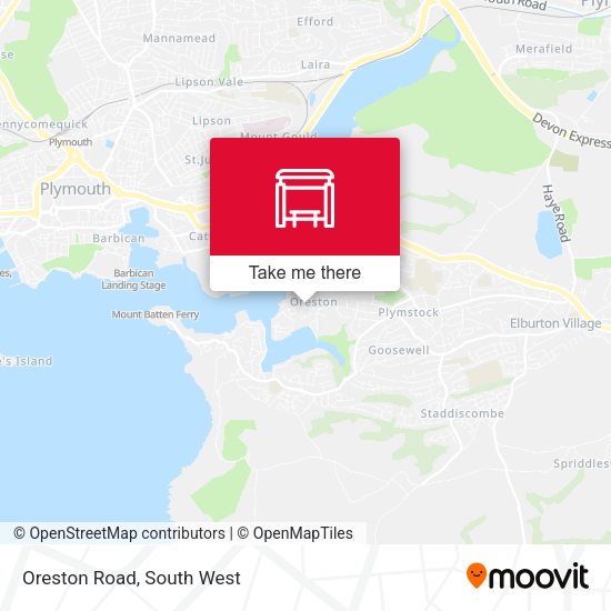 Oreston Road map