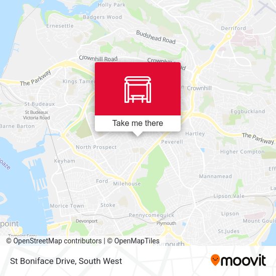 St Boniface Drive map