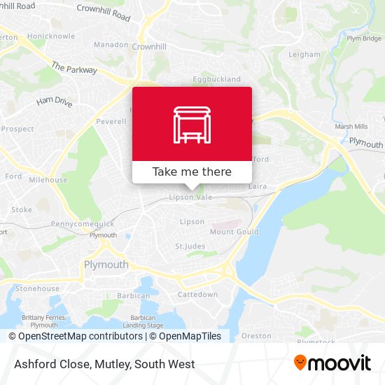 Ashford Close, Mutley map