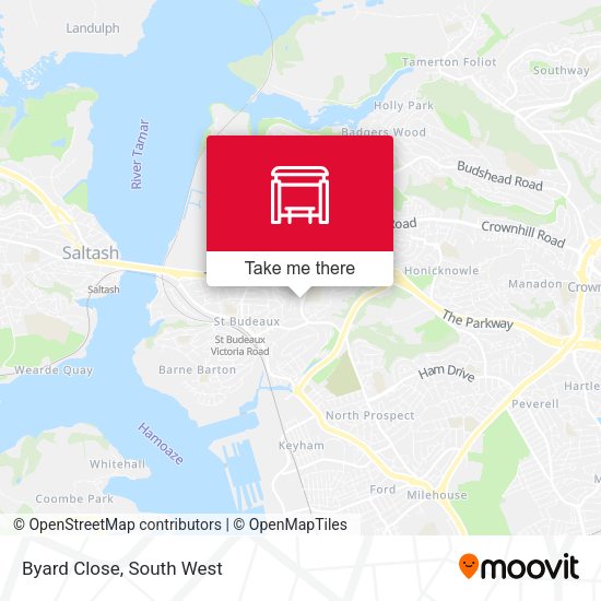 Byard Close map