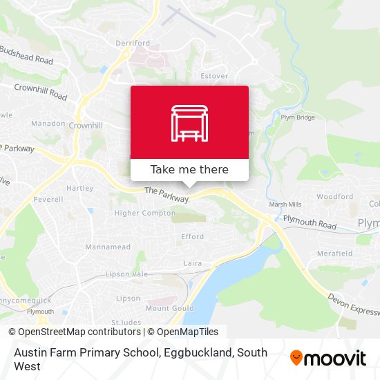 Austin Farm Primary School, Eggbuckland map