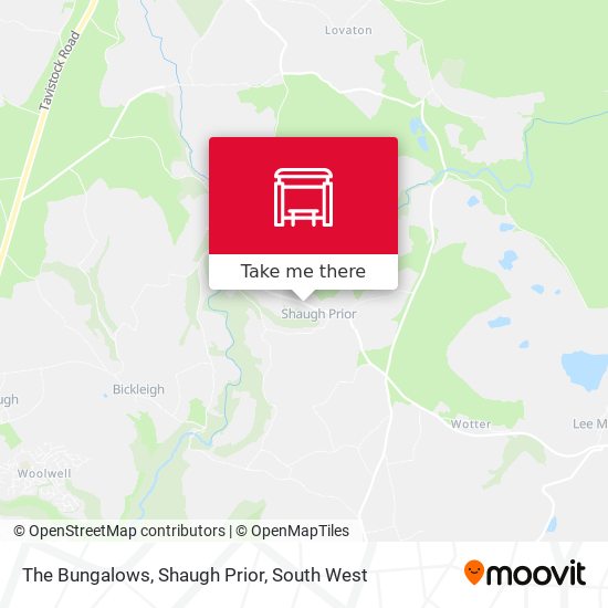 The Bungalows, Shaugh Prior map