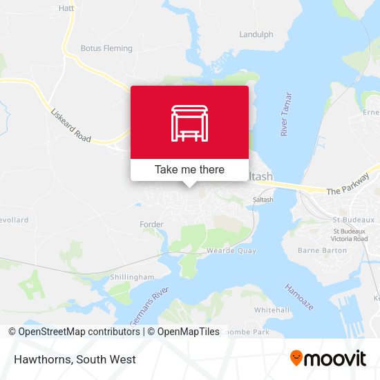 Hawthorns map