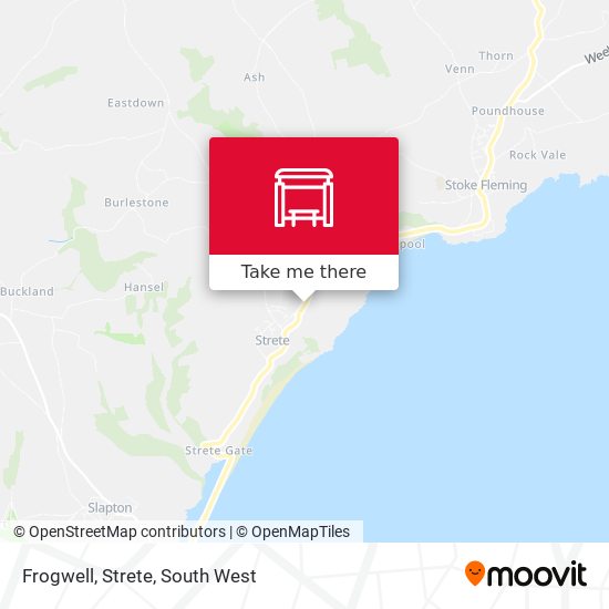 Frogwell, Strete map