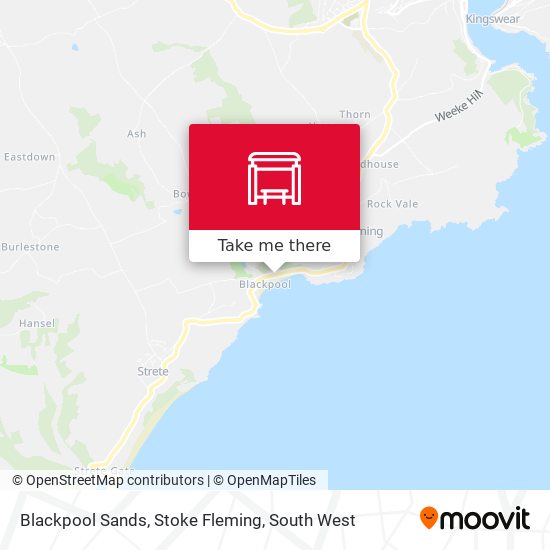 Blackpool Sands, Stoke Fleming map