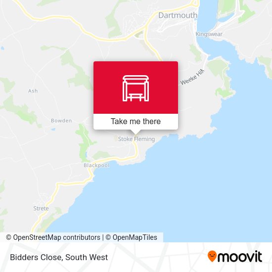 Bidders Close map