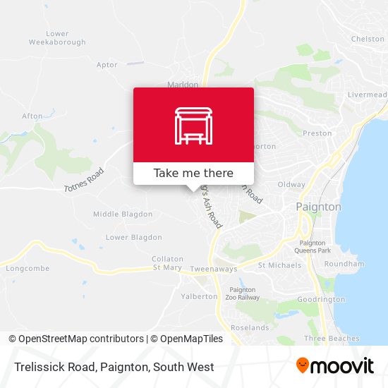 Trelissick Road, Paignton map