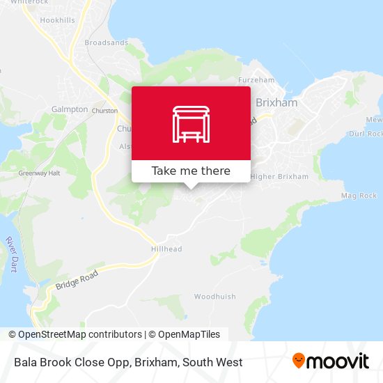Bala Brook Close Opp, Brixham map