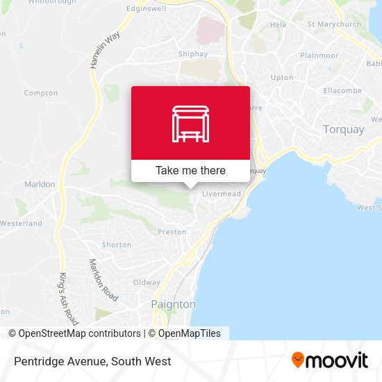 Pentridge Avenue map