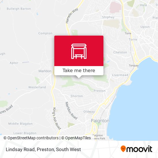 Lindsay Road, Preston map