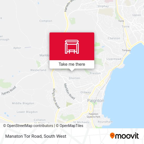 Manaton Tor Road map