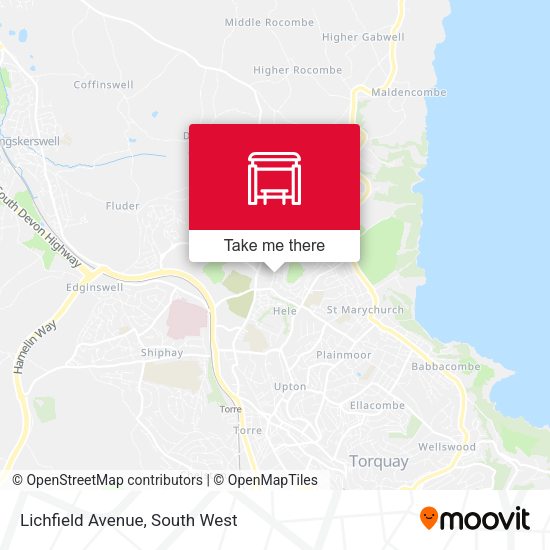 Lichfield Avenue map