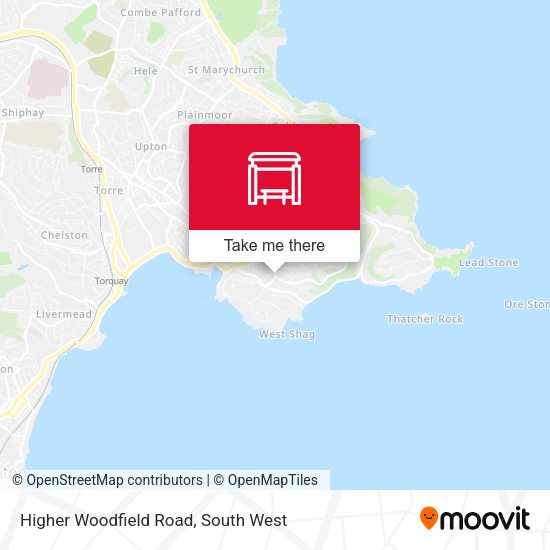 Higher Woodfield Road map