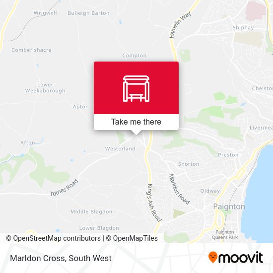 Marldon Cross map