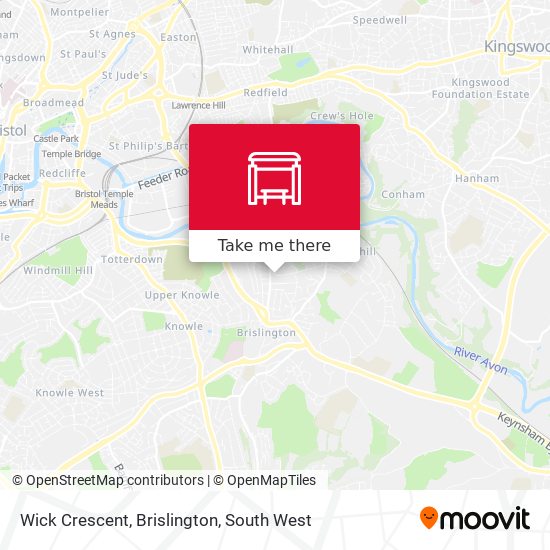 Wick Crescent, Brislington map