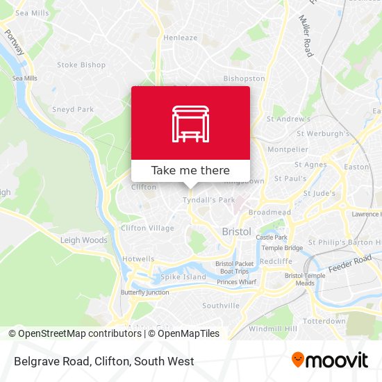 Belgrave Road, Clifton map