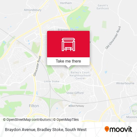 Braydon Avenue, Bradley Stoke map