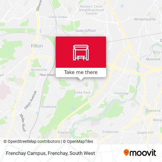 Frenchay Campus, Frenchay map