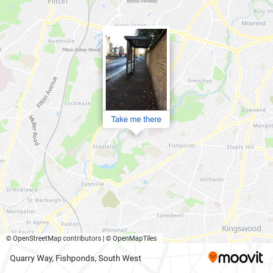 Quarry Way, Fishponds map