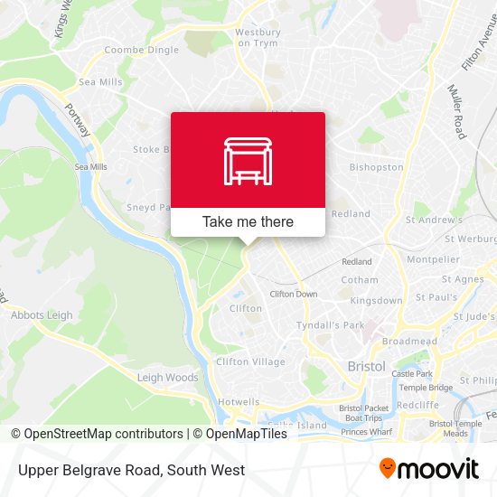 Upper Belgrave Road map