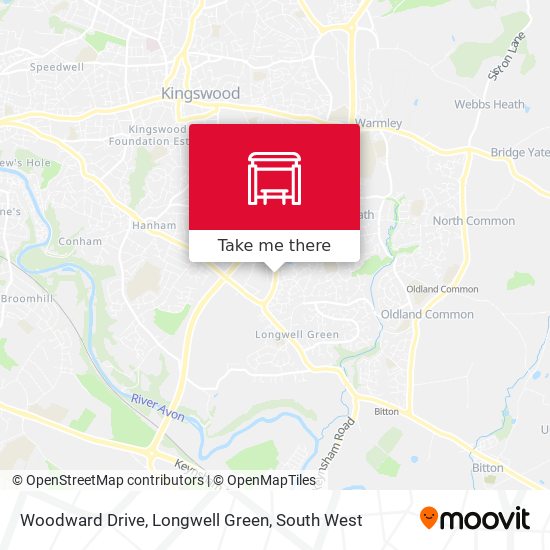 Woodward Drive, Longwell Green map