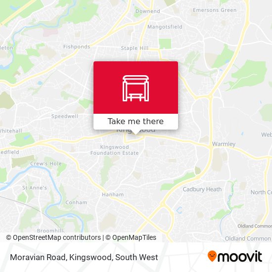 Moravian Road, Kingswood map