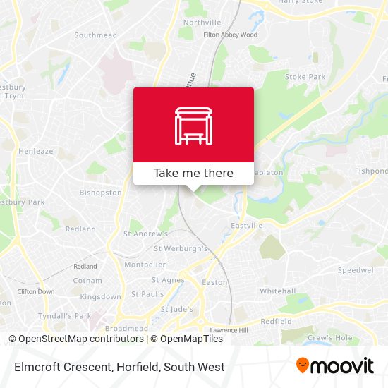 Elmcroft Crescent, Horfield map