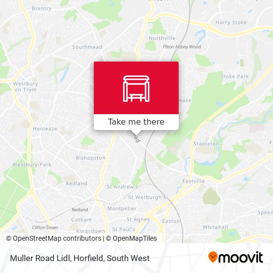 Muller Road Lidl, Horfield map