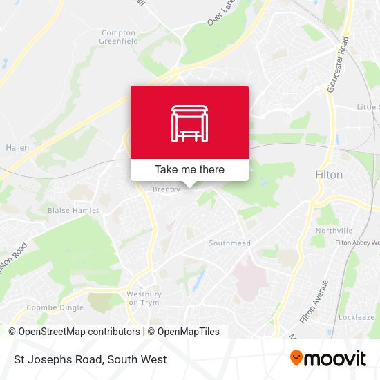 St Josephs Road map