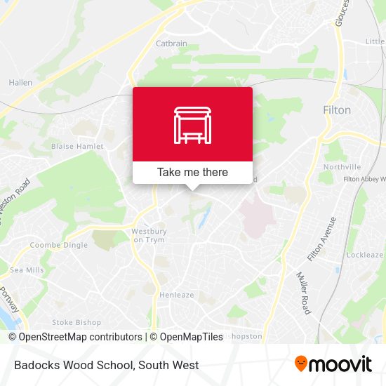 Badocks Wood School map