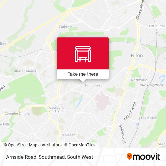 Arnside Road, Southmead map