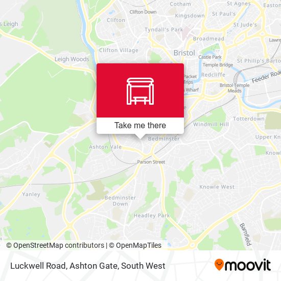 Luckwell Road, Ashton Gate map