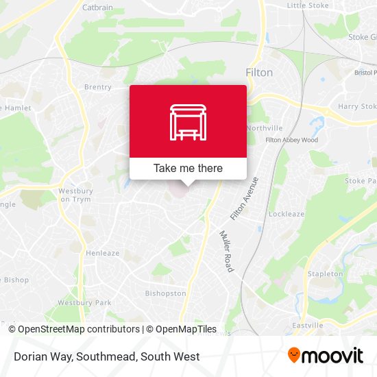 Dorian Way, Southmead map