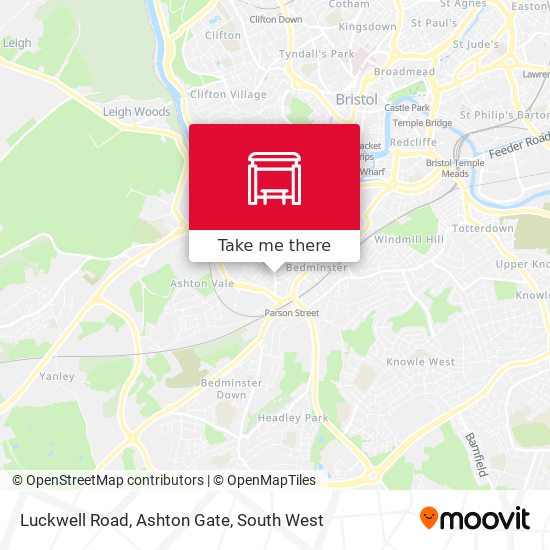 Luckwell Road, Ashton Gate map