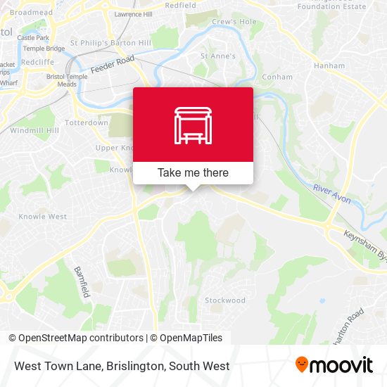 West Town Lane, Brislington map