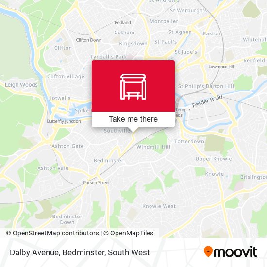 Dalby Avenue, Bedminster map