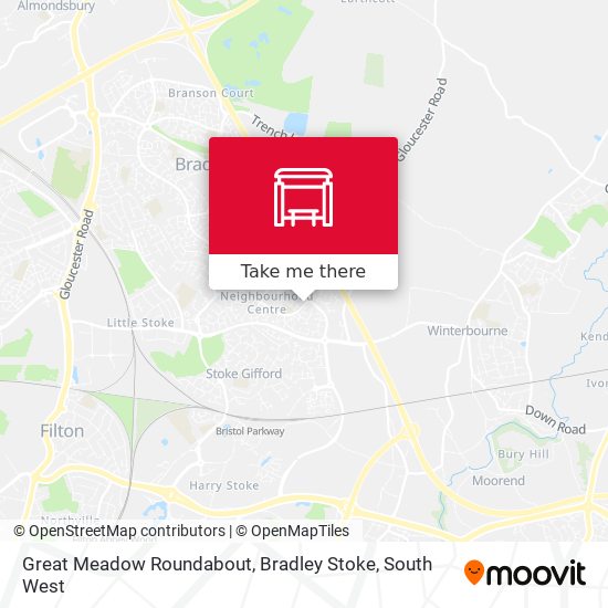 Great Meadow Roundabout, Bradley Stoke map