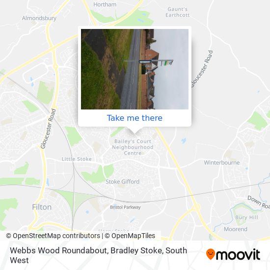 Webbs Wood Roundabout, Bradley Stoke map