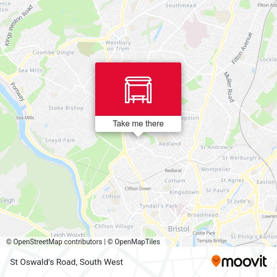 St Oswald's Road map