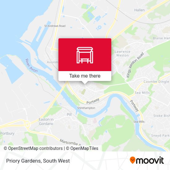 Priory Gardens map