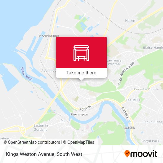 Kings Weston Avenue map