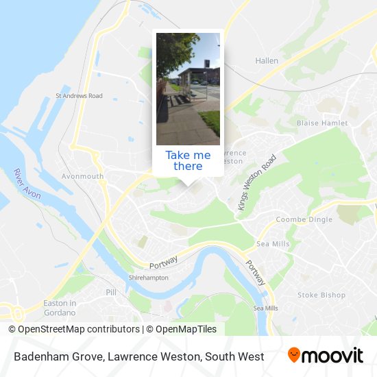 Badenham Grove, Lawrence Weston map