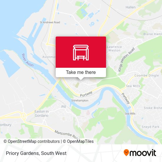 Priory Gardens map