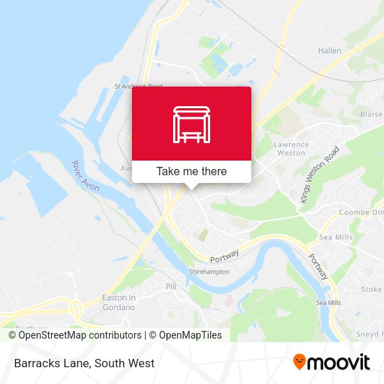 Barracks Lane map