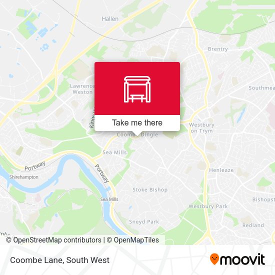 Coombe Lane map