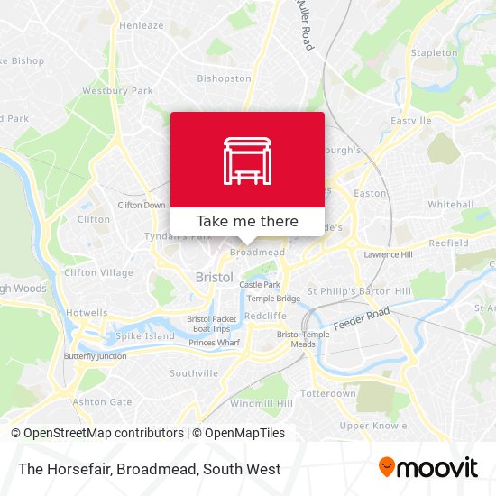 The Horsefair, Broadmead map