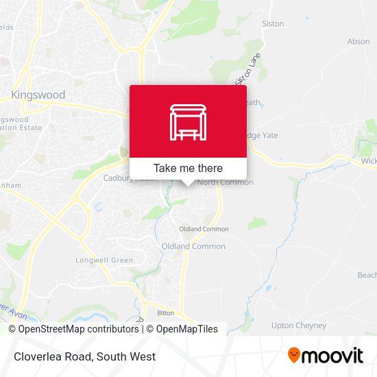 Cloverlea Road map