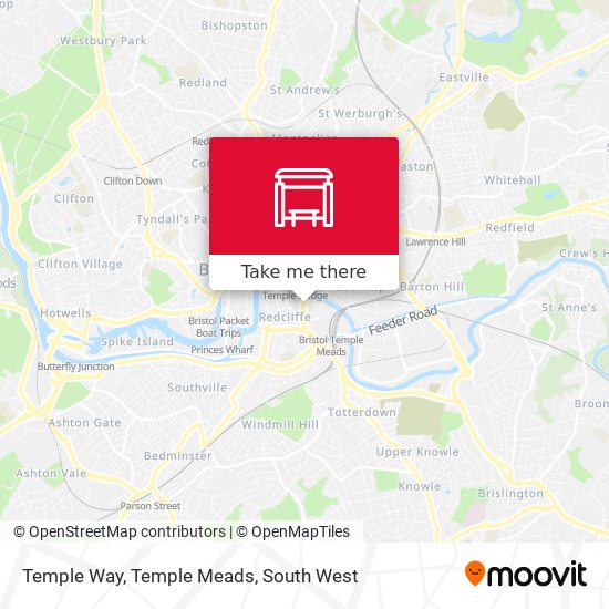 Temple Way, Temple Meads map